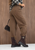 Hose Jeans banana z paskiem Think Twice Schwarz