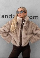 Jacke parka z futerkiem Frozen Kiss Schokoladenbraun