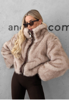 Jacke parka z futerkiem Frozen Kiss Schokoladenbraun