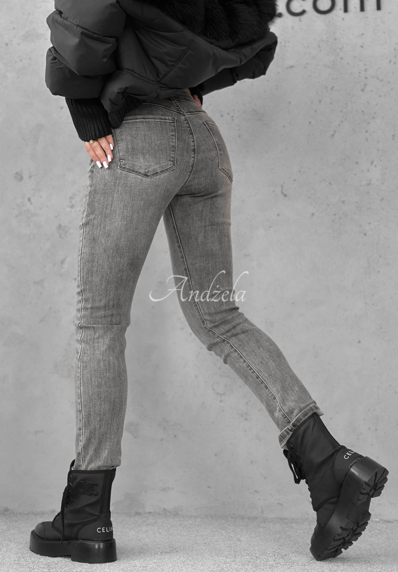 Skinny-Jeans Pretty Basic Grau