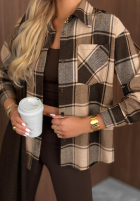 Hemd w kratę Everyday Crush Beige-Grau