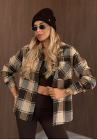 Hemd w kratę Everyday Crush Beige-Grau
