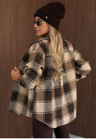 Hemd w kratę Everyday Crush Beige-Grau