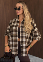 Hemd w kratę Cozy Edit Dunkelblau