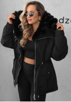 Krótka Jacke parka z futerkiem Last Chapter Schokoladenbraun
