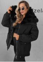 Krótka Jacke parka z futerkiem Last Chapter Schokoladenbraun