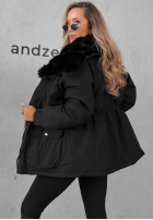 Krótka Jacke parka z futerkiem Last Chapter Schokoladenbraun