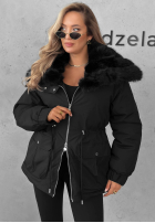 Krótka Jacke parka z futerkiem Last Chapter Schokoladenbraun