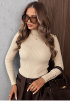 Prążkowana Bluse z wiskozy Essential Fit Burgunderrot