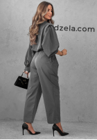Elegancki Set Hemd i Hose z zakładkami Modern Femme Grau