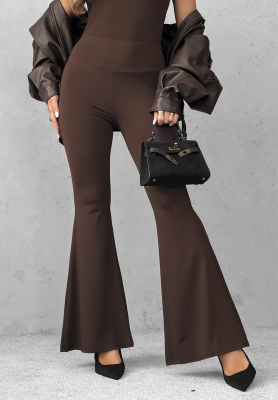 Schlag-Leggings aus Viskose mit Push-up-Effekt Tease Me Schokoladenbraun