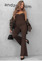 Material Hose dzwony push up Tease Me Schwarz