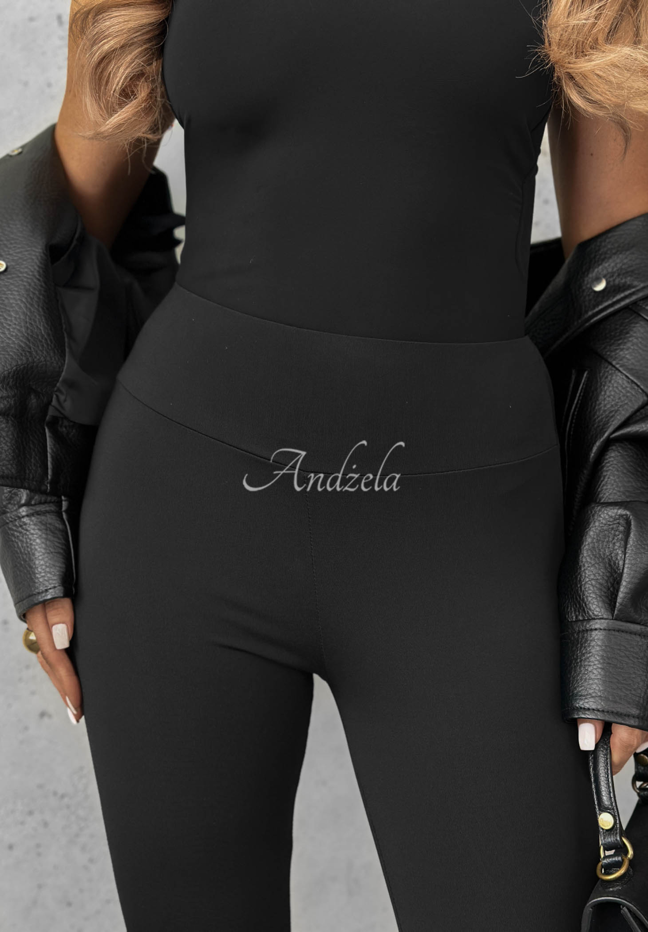 Schlag-Leggings aus Viskose mit Push-up-Effekt Tease Me Schwarz