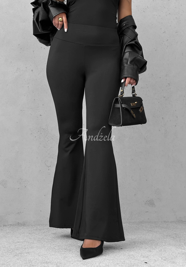 Schlag-Leggings aus Viskose mit Push-up-Effekt Tease Me Schwarz