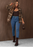 Hose Jeans z paskiem Nothing More jasnogranatowe