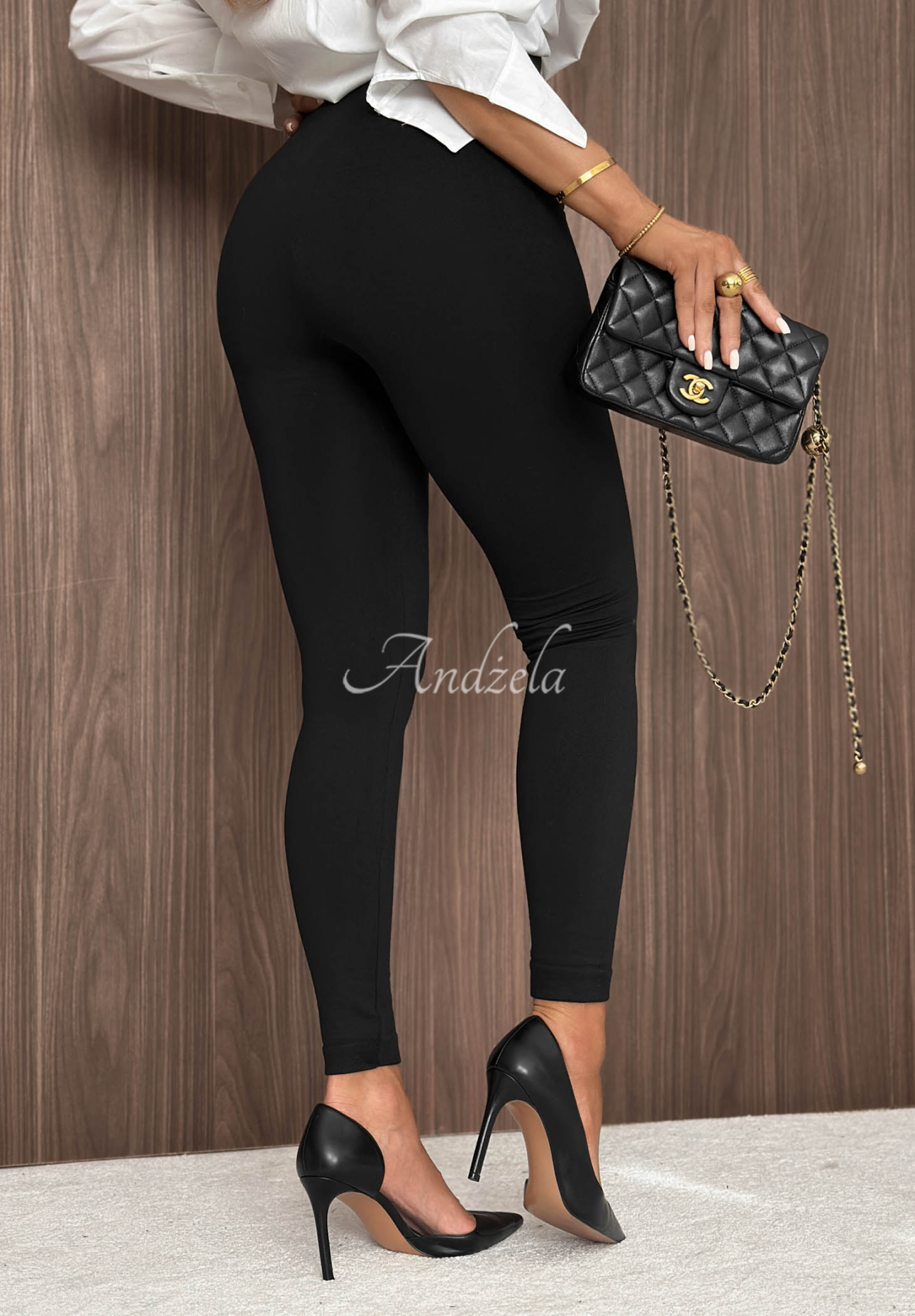 Gefütterte Leggings mit Fleece Arctic Schwarz