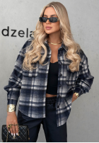 Hemd z kołnierzem w kratę Maple Plaid Dunkelblau
