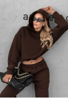 Sweat Set Sweatshirt i Hose Wrong Address Schokoladenbraun