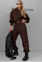 Sweat Set Sweatshirt i Hose Wrong Address Schokoladenbraun