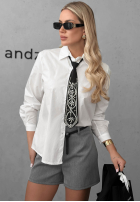 Hemd z krawatem Shiny Elegance Weiß