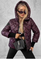 Pikowana Jacke z kapturem Just The Wind Schokoladenbraun