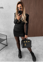Kleid midi longsleeve Soft Classics Schwarz