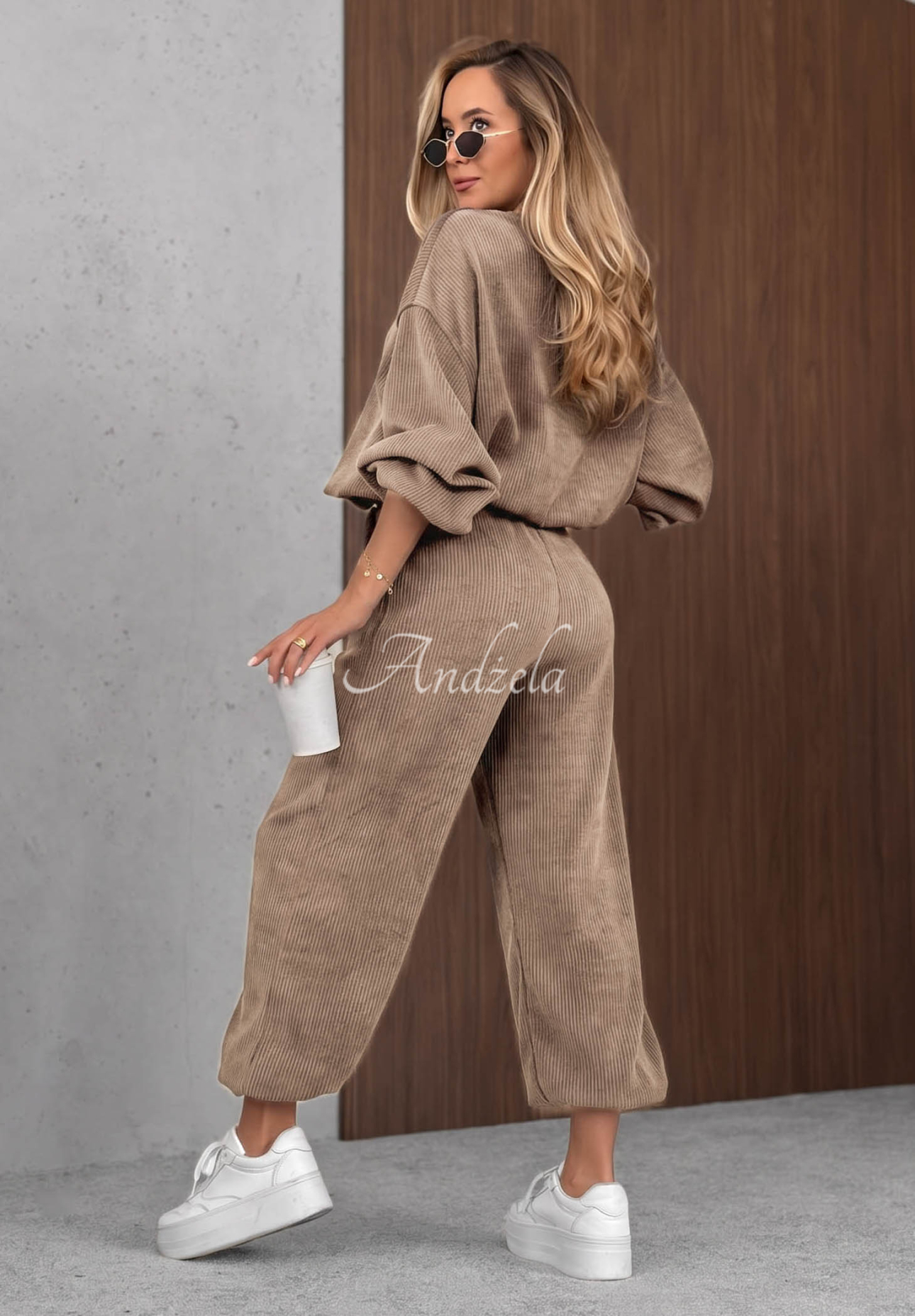 Trainingsanzug-Set aus Cord und Baumwolle Sunday Dream Beige