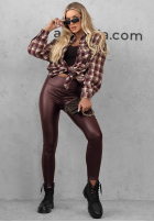 Skórzane Leggings Be Like Me Schwarz