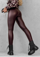 Skórzane Leggings Be Like Me Schwarz