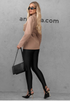 Klassisch Blazer z paskiem Bella Chic Schwarz