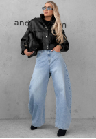 Hose Jeans wide leg Amber Avenue Hellblau