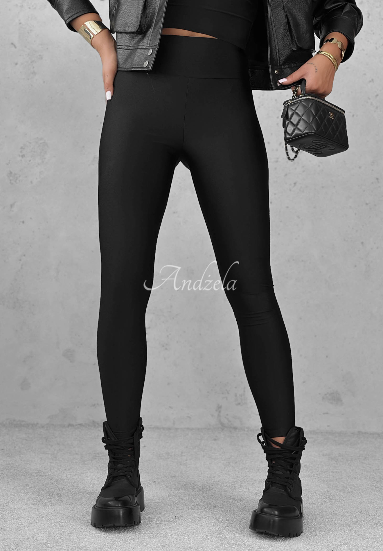 Eng-anliegende Leggings Toffee Glow Schwarz