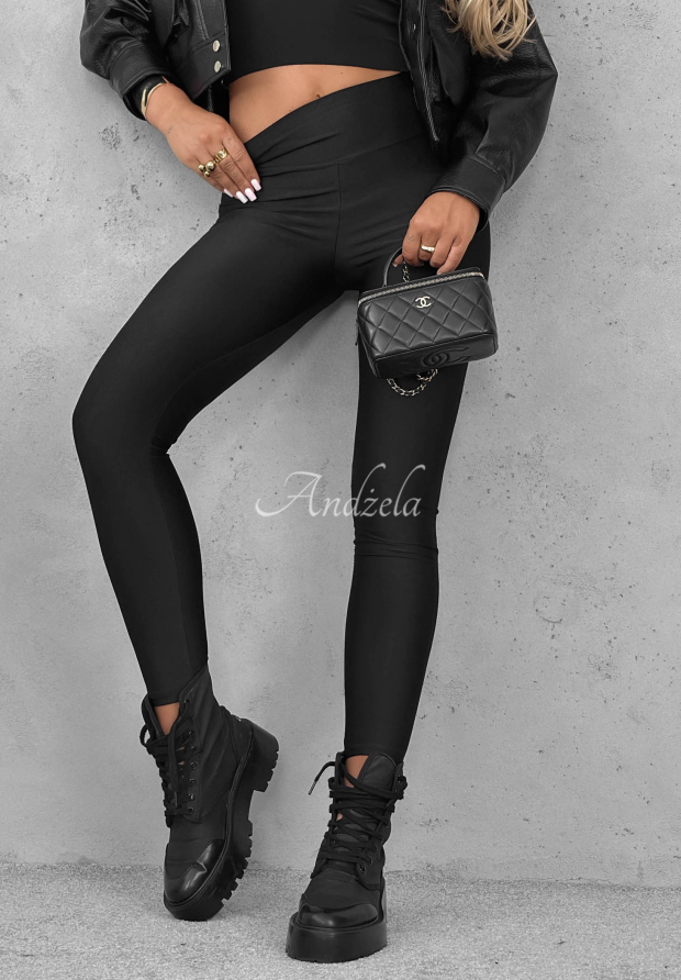 Eng-anliegende Leggings Toffee Glow Schwarz