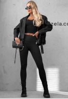 Leggings Schwarz Rainy Streets Schwarz