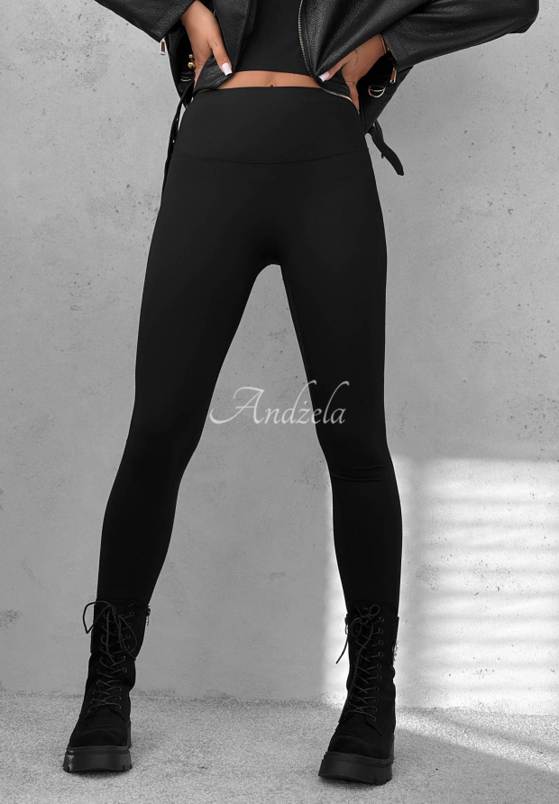 Lasergeschnittene Leggings Rainy Streets Schwarz