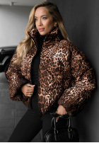 Pikowana Jacke bomberka w panterkę Wild Freeze Camel