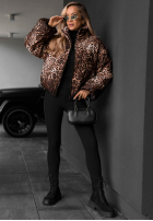 Pikowana Jacke bomberka w panterkę Wild Freeze Camel