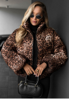 Pikowana Jacke bomberka w panterkę Wild Freeze Camel