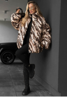 Pikowana Jacke bomberka w panterkę Wild Freeze Camel