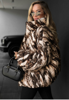 Pikowana Jacke bomberka w panterkę Wild Freeze Camel