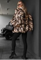 Pikowana Jacke bomberka w panterkę Wild Freeze Camel