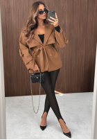 Dwurzędowy Mantel z kołnierzem Timeless Charm Camel