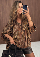 Kleid oversize z długim rękawem Sunday Brunch Camel