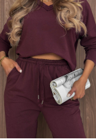 Bluse longsleeve z dekoltem w serek Simple Day Burgunderrot