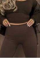 Dopasowane Leggings z szerokim pasem Daily Ritual Schwarz