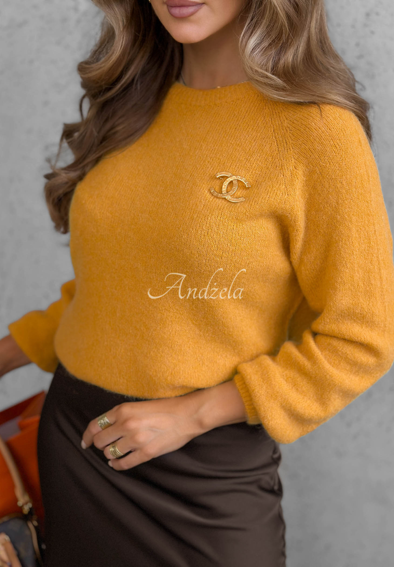 Weicher Pullover mit Baby-Alpaka Warm Enough Senffarben