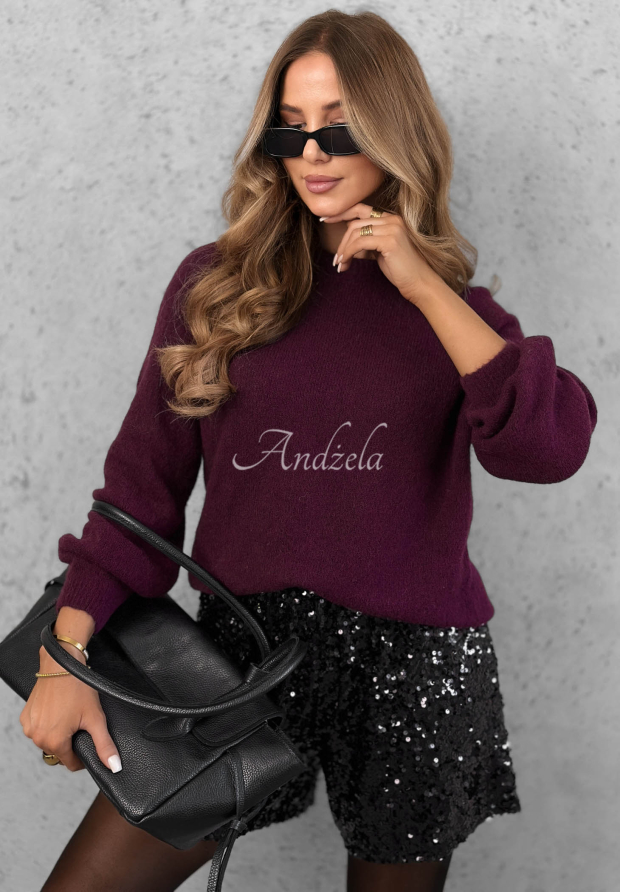 Weicher Pullover mit Baby-Alpaka Warm Enough Beerenfarben