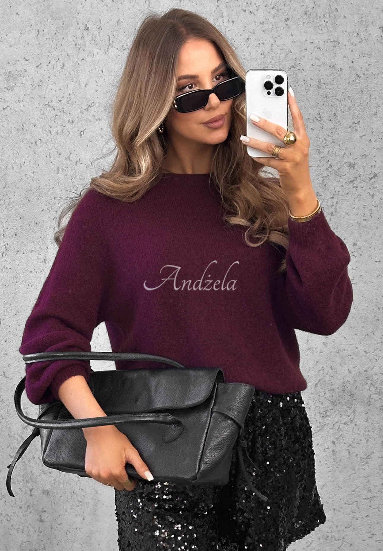 Weicher Pullover mit Baby-Alpaka Warm Enough Beerenfarben