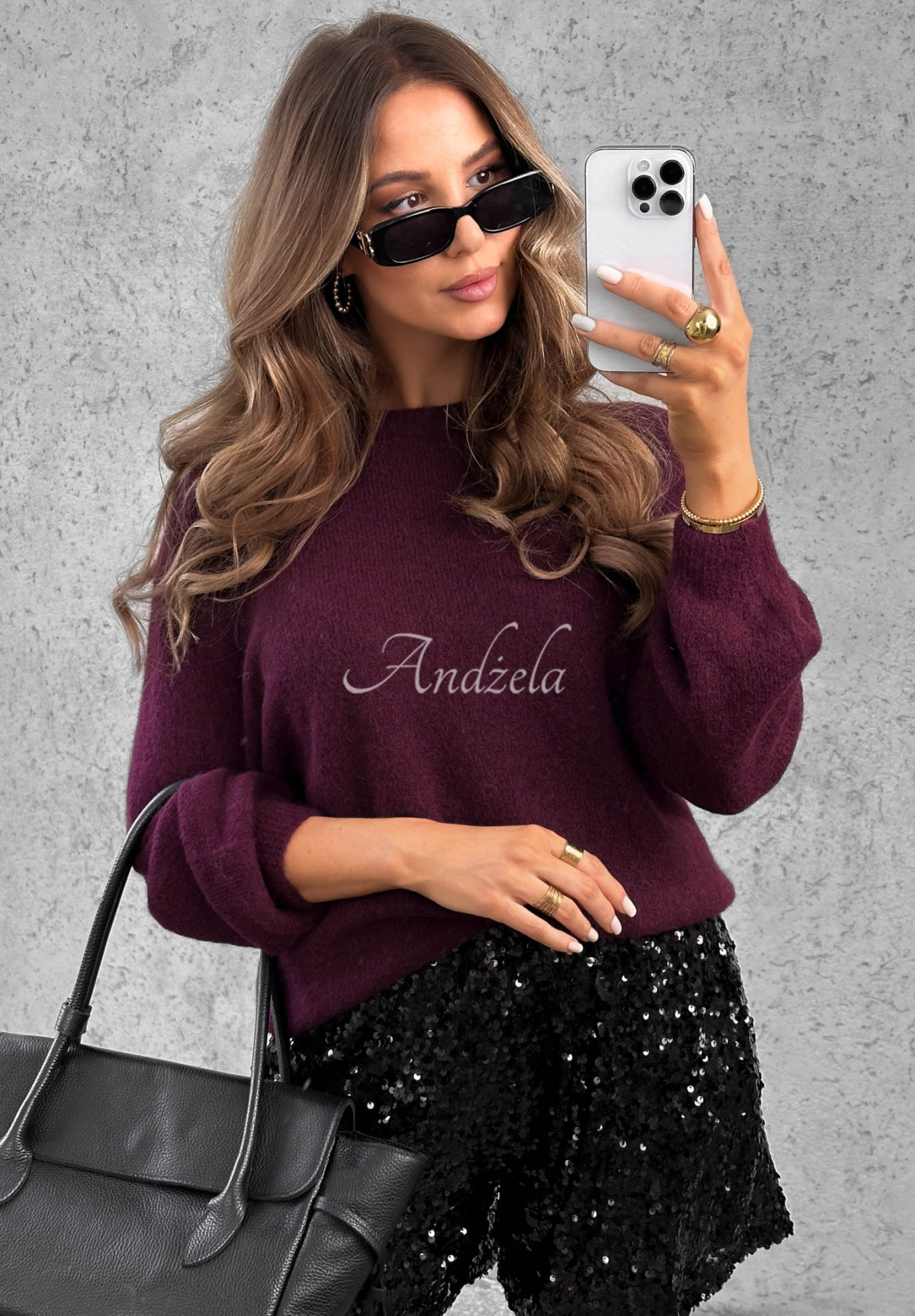 Weicher Pullover mit Baby-Alpaka Warm Enough Beerenfarben
