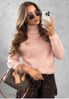 Miękki Pullover z golfem Warm Cloud baby blue
